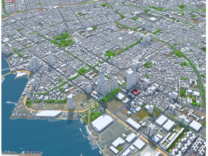 Kaohsiung city taiwan 50km 3D Model