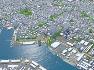 Kaohsiung city taiwan 50km 3D Model