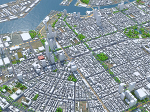 Kaohsiung city taiwan 50km 3D Model