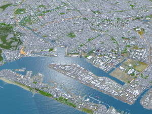 Kaohsiung city taiwan 50km 3D Model