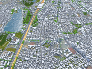 Kaohsiung city taiwan 50km 3D Model