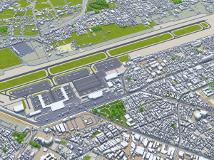 Kaohsiung city taiwan 50km 3D Model
