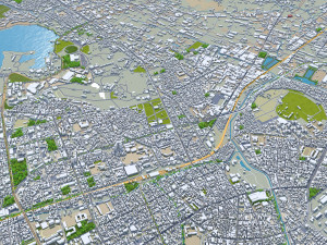 Kaohsiung city taiwan 50km 3D Model