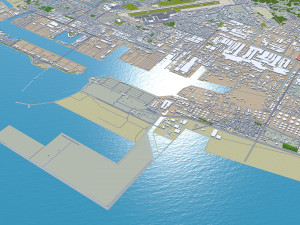 Kaohsiung city taiwan 50km 3D Model