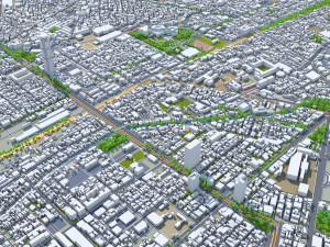 Kaohsiung city taiwan 50km 3D Model