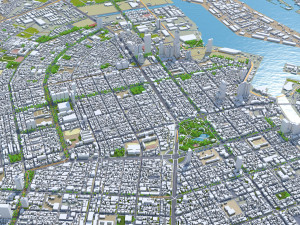 Kaohsiung city taiwan 50km 3D Model