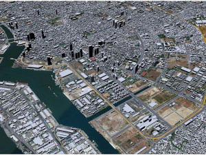 Kaohsiung city taiwan 50km 3D Model
