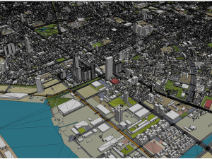 Kaohsiung city taiwan 50km 3D Model