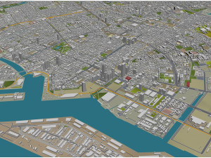 Kaohsiung city taiwan 50km 3D Model