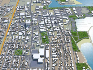kenosha city wisconsin usa 25km 3D Model