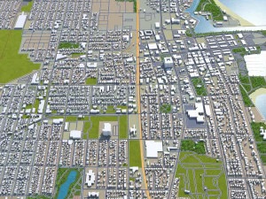 kenosha city wisconsin usa 25km 3D Model