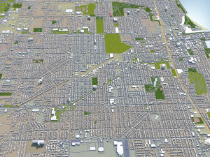 kenosha city wisconsin usa 25km Modelo 3D