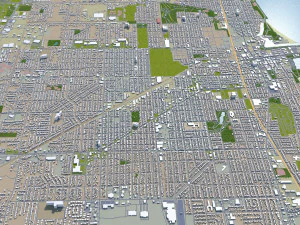 kenosha city wisconsin usa 25km 3D Model