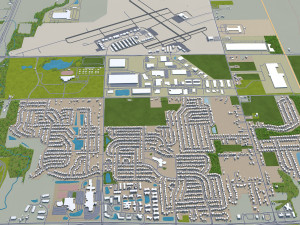 kenosha city wisconsin usa 25km Modelo 3D