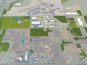 kenosha city wisconsin usa 25km 3D Model