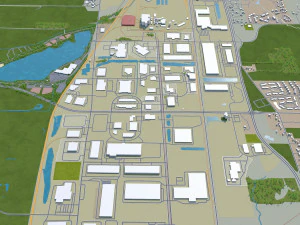 kenosha city wisconsin usa 25km 3D Model