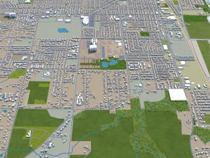 kenosha city wisconsin usa 25km Modelo 3D