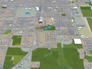 kenosha city wisconsin usa 25km 3D Model
