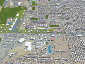 kenosha city wisconsin usa 25km Modelo 3D