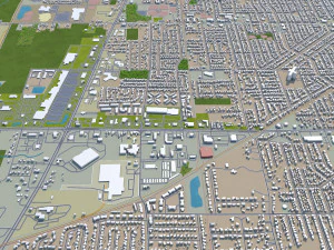 kenosha city wisconsin usa 25km 3D Model