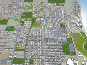 kenosha city wisconsin usa 25km 3D Model