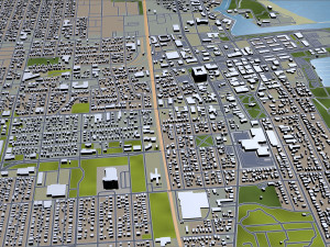 kenosha city wisconsin usa 25km Modelo 3D