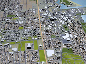 kenosha city wisconsin usa 25km 3D Model