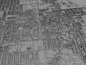 kenosha city wisconsin usa 25km 3D Model