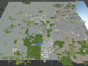 kenosha city wisconsin usa 25km 3D Model