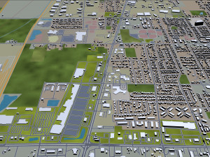 kenosha city wisconsin usa 25km Modelo 3D