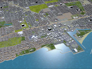 kenosha city wisconsin usa 25km 3D Model