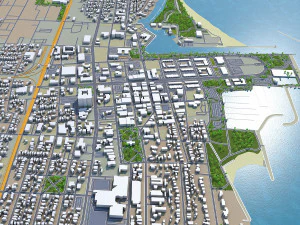 kenosha city wisconsin usa 25km 3D Model