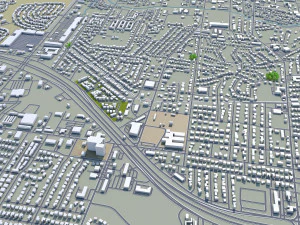 killeen city texas usa 25km 3D Model