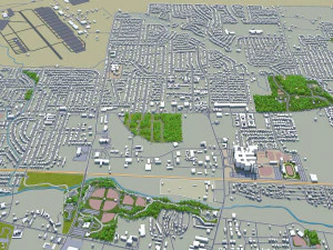 killeen city texas usa 25km 3D Model