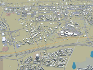 killeen city texas usa 25km 3D Model