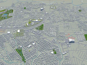 killeen city texas usa 25km 3D Model