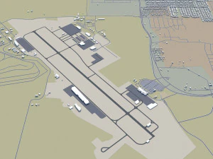 killeen city texas usa 25km 3D Model