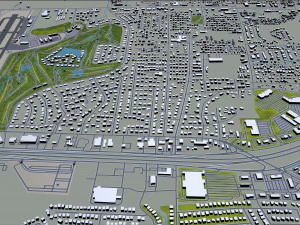 killeen city texas usa 25km 3D Model