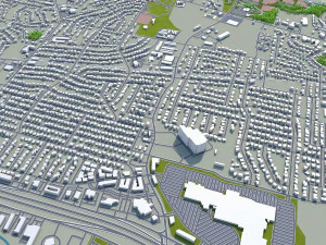 killeen city texas usa 25km 3D Model