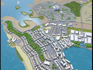 king abdullah economic city saudi arabia 35km 3D Model
