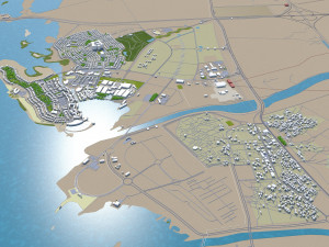 king abdullah economic city saudi arabia 35km 3D Model
