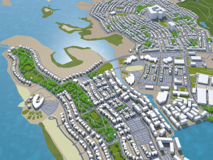 king abdullah economic city saudi arabia 35km 3D Model