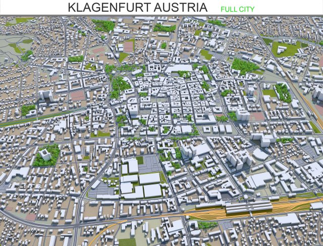 klagenfurt city austria 30km Modelo 3D .c4d .max .obj .3ds .fbx .stl .blend 