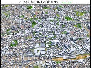 klagenfurt stad oostenrijk 30km 3D Model