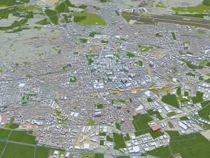 klagenfurt city austria 30km 3D Model