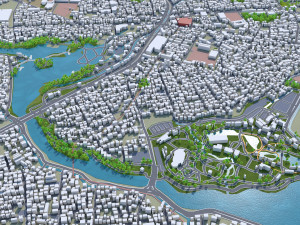 kumamoto city japan 40km Model 3D