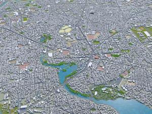 kumamoto city japan 40km Model 3D