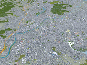 kumamoto city japan 40km Model 3D