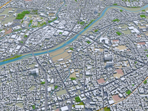 kumamoto city japan 40km Model 3D