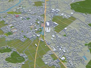 kumamoto city japan 40km Model 3D
